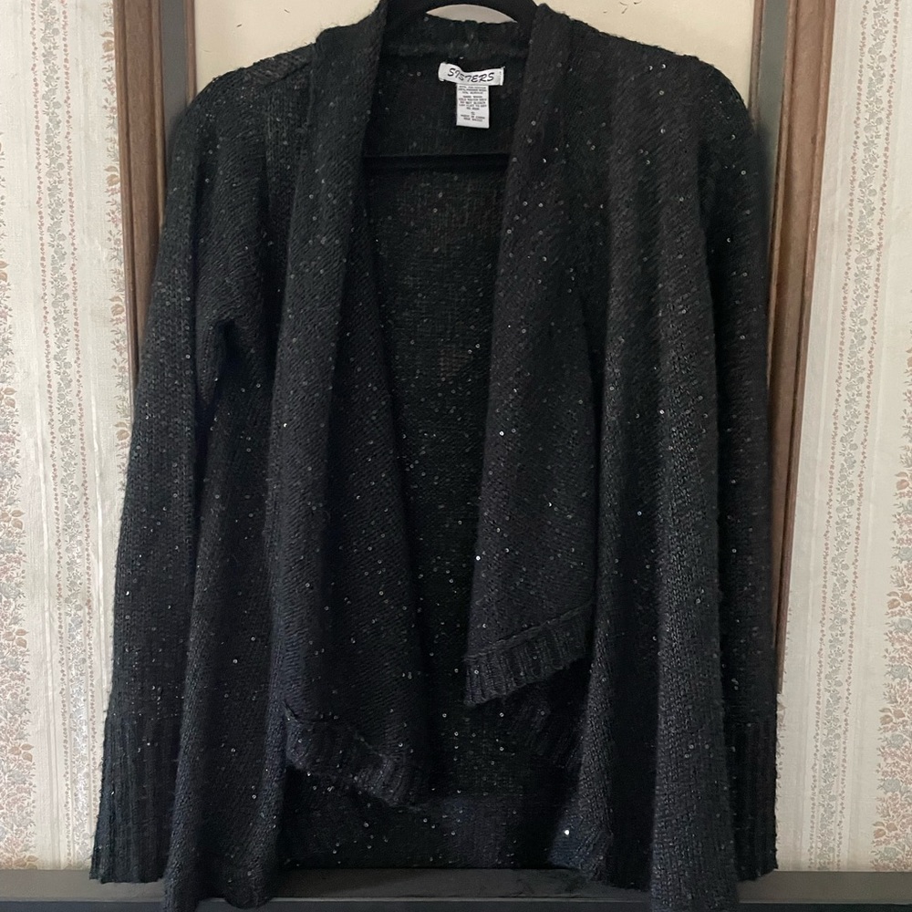 SISTERS mohair black sparkly sweater size small